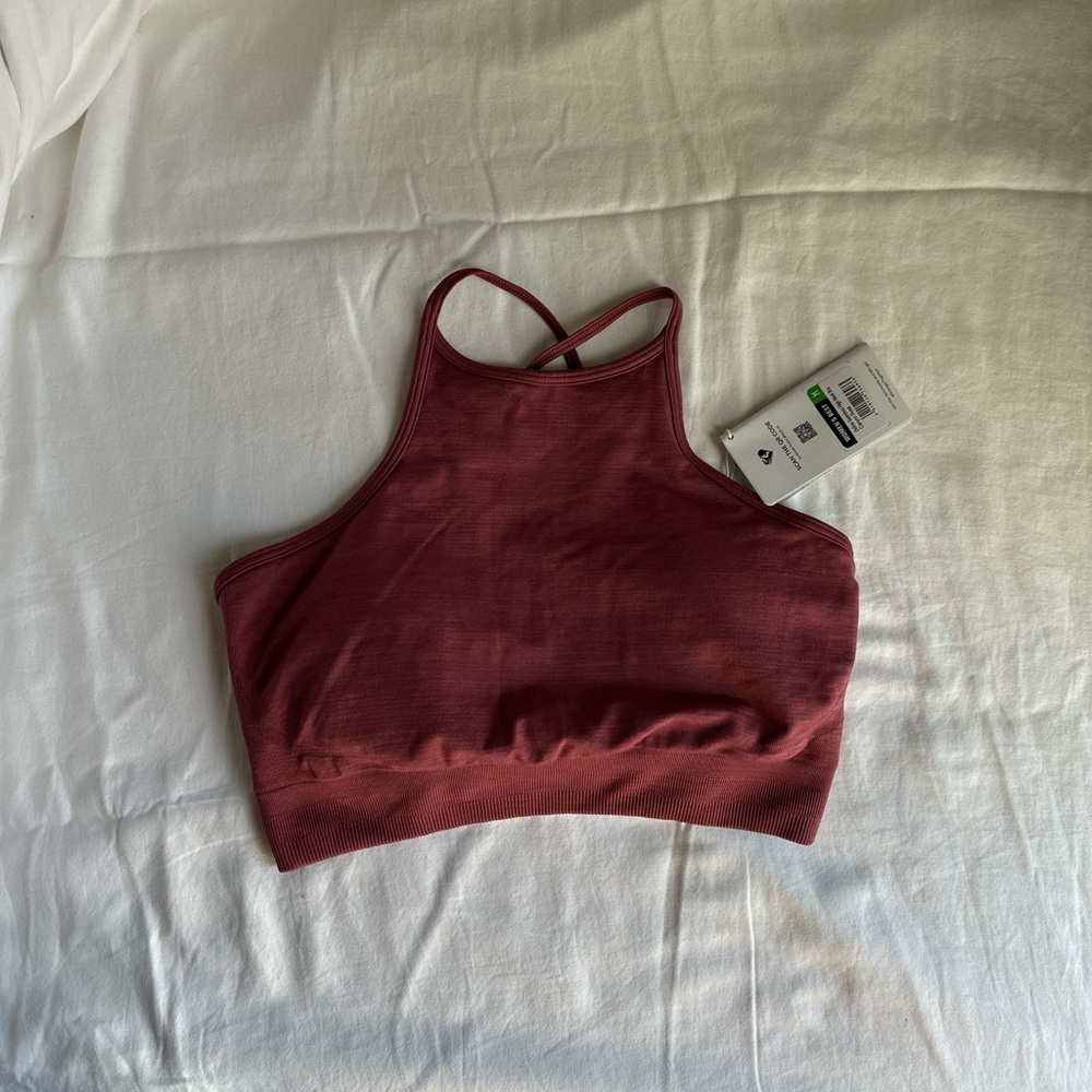 Crisscross Back Sports Bra in Rust by [Brand]